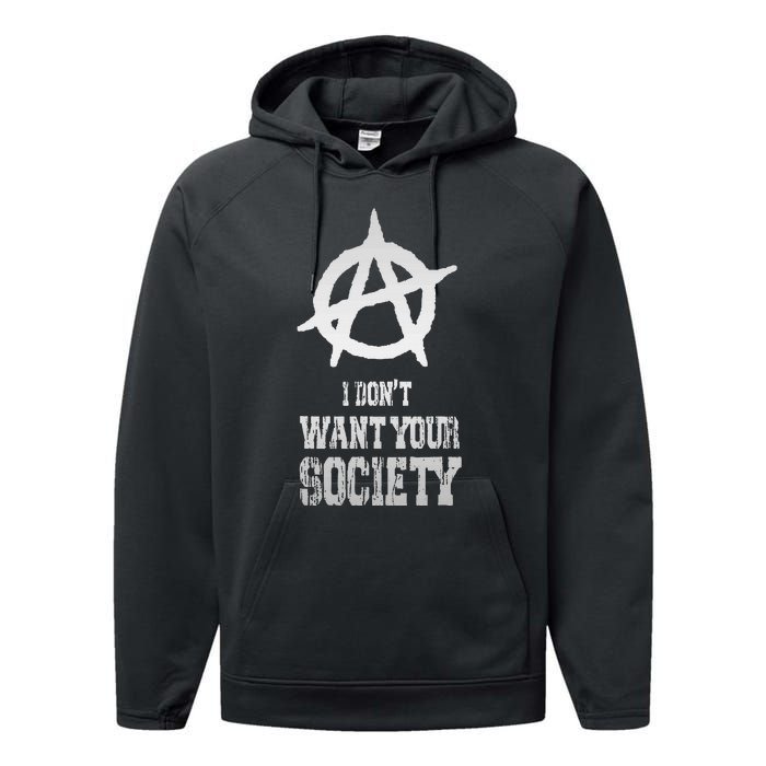 Anarchy Sign Chaos Punks Punk Rock Anarchy Performance Fleece Hoodie