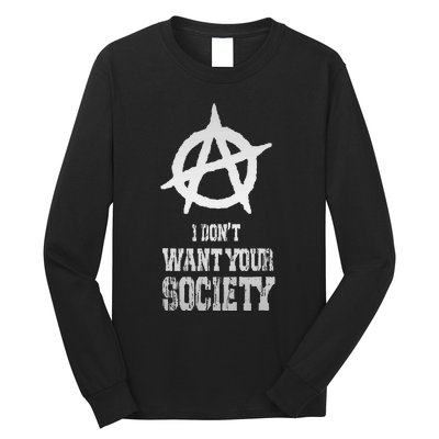 Anarchy Sign Chaos Punks Punk Rock Anarchy Long Sleeve Shirt