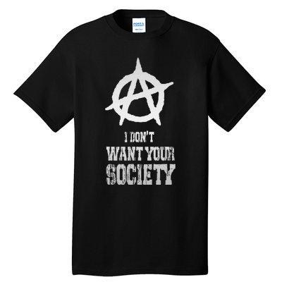 Anarchy Sign Chaos Punks Punk Rock Anarchy Tall T-Shirt