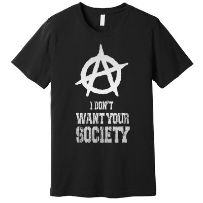 Anarchy Sign Chaos Punks Punk Rock Anarchy Premium T-Shirt