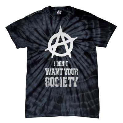 Anarchy Sign Chaos Punks Punk Rock Anarchy Tie-Dye T-Shirt