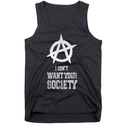 Anarchy Sign Chaos Punks Punk Rock Anarchy Tank Top