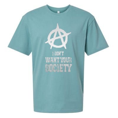 Anarchy Sign Chaos Punks Punk Rock Anarchy Sueded Cloud Jersey T-Shirt