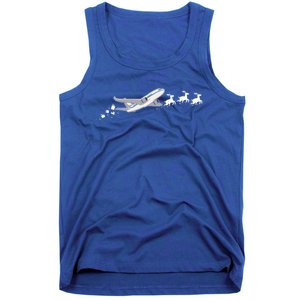 Airplane Santa Christmas Sleigh Funny Airplane Xmas Great Gift Tank Top