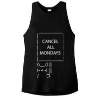 ASCII Bunny Cancel All Mondays Ladies PosiCharge Tri-Blend Wicking Tank