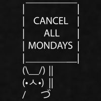 ASCII Bunny Cancel All Mondays Ladies PosiCharge Tri-Blend Wicking Tank
