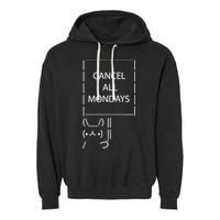 ASCII Bunny Cancel All Mondays Garment-Dyed Fleece Hoodie