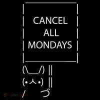 ASCII Bunny Cancel All Mondays Hoodie