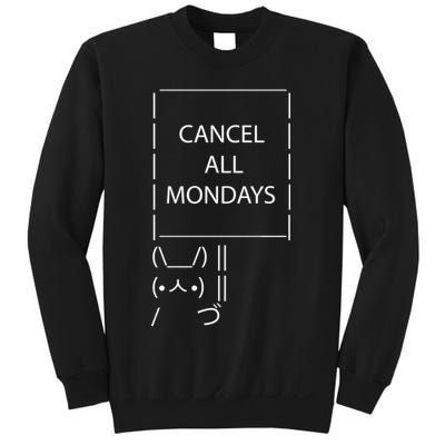 ASCII Bunny Cancel All Mondays Sweatshirt