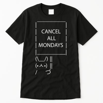 ASCII Bunny Cancel All Mondays Tall T-Shirt