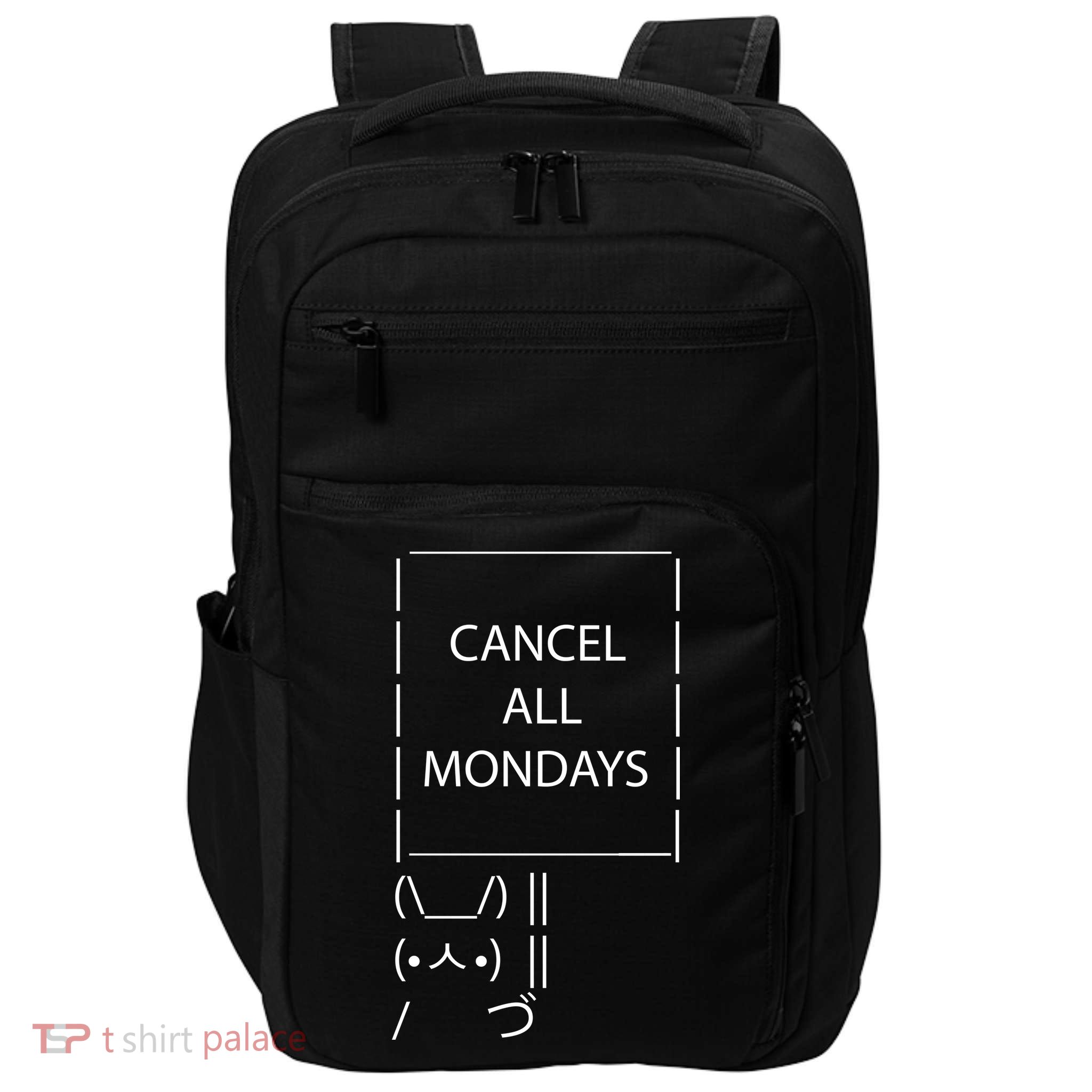 ASCII Bunny Cancel All Mondays Impact Tech Backpack