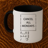 ASCII Bunny Cancel All Mondays Mug