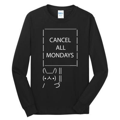 ASCII Bunny Cancel All Mondays Tall Long Sleeve T-Shirt