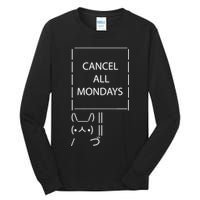 ASCII Bunny Cancel All Mondays Tall Long Sleeve T-Shirt