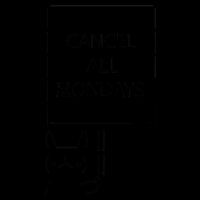 ASCII Bunny Cancel All Mondays 16oz Travel Tumbler