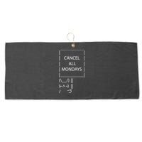 ASCII Bunny Cancel All Mondays Large Microfiber Waffle Golf Towel