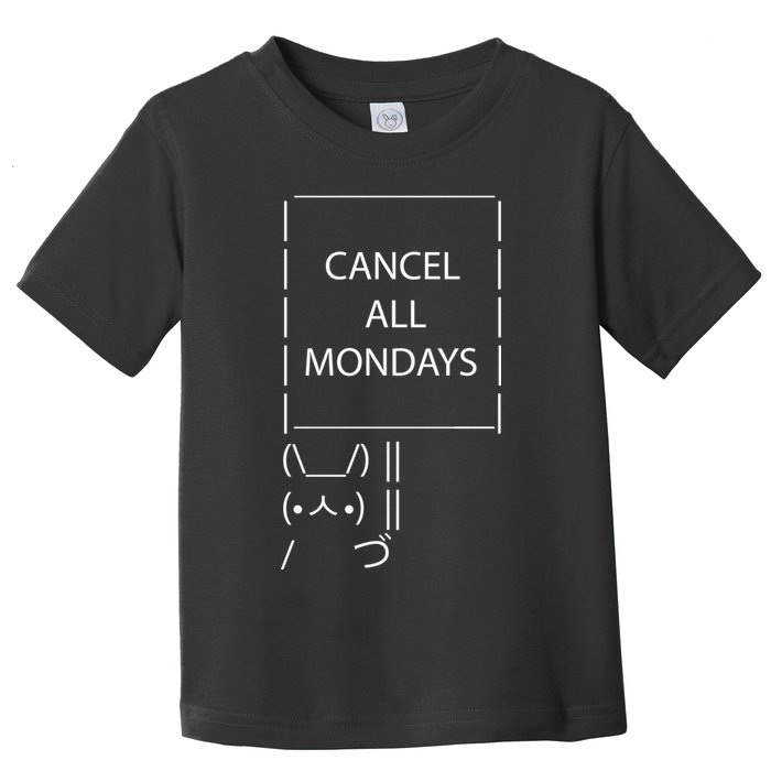 ASCII Bunny Cancel All Mondays Toddler T-Shirt