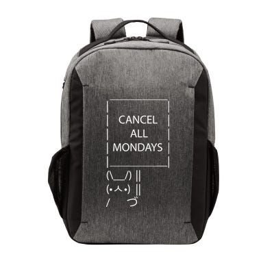 ASCII Bunny Cancel All Mondays Vector Backpack