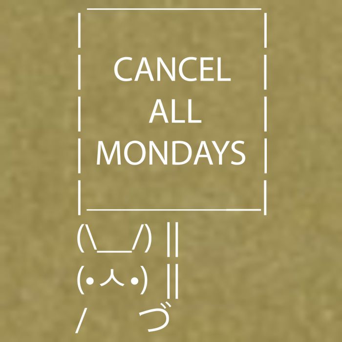 ASCII Bunny Cancel All Mondays Garment-Dyed Women's Muscle Tee