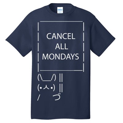 ASCII Bunny Cancel All Mondays Tall T-Shirt