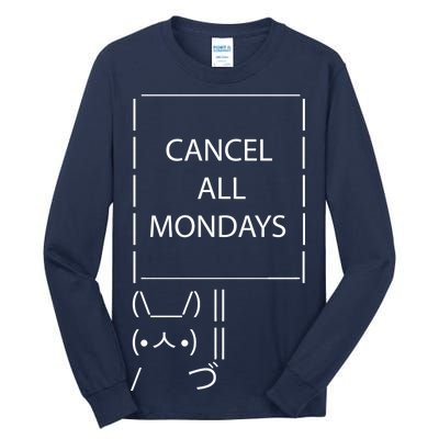 ASCII Bunny Cancel All Mondays Tall Long Sleeve T-Shirt