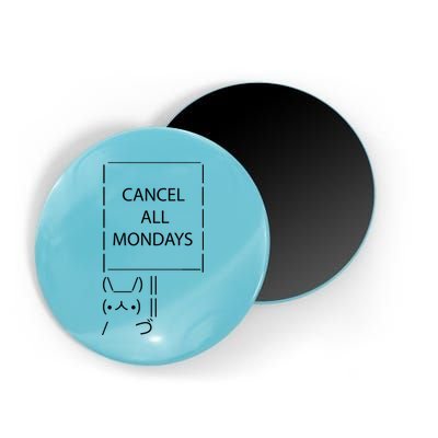 ASCII Bunny Cancel All Mondays Magnet