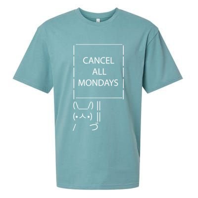 ASCII Bunny Cancel All Mondays Sueded Cloud Jersey T-Shirt