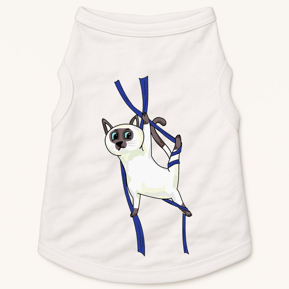 Aerial Silks Dancer Aerialist Air Yoga Acrobatics Cat Funny Doggie Tank