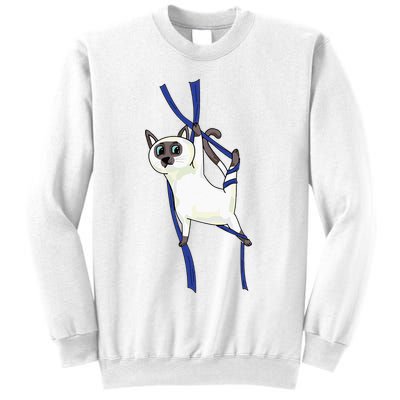 Aerial Silks Dancer Aerialist Air Yoga Acrobatics Cat Funny Sweatshirt