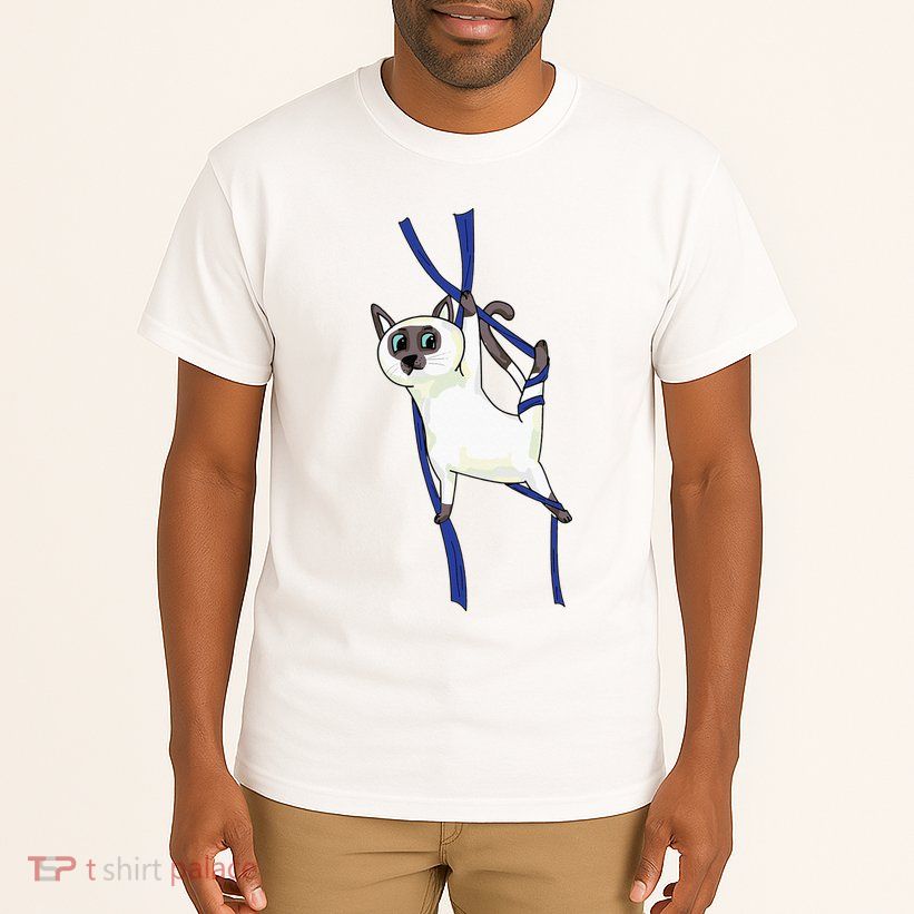 Aerial Silks Dancer Aerialist Air Yoga Acrobatics Cat Funny Tall T-Shirt