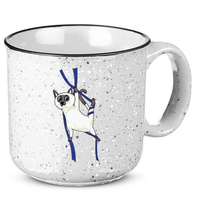 Aerial Silks Dancer Aerialist Air Yoga Acrobatics Cat Funny 15oz Campfire Ceramic Mug