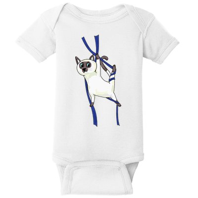 Aerial Silks Dancer Aerialist Air Yoga Acrobatics Cat Funny Baby Bodysuit