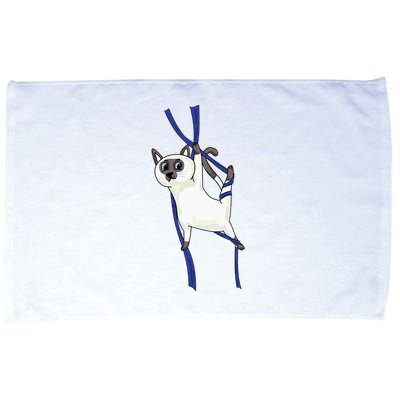 Aerial Silks Dancer Aerialist Air Yoga Acrobatics Cat Funny Microfiber Hand Towel