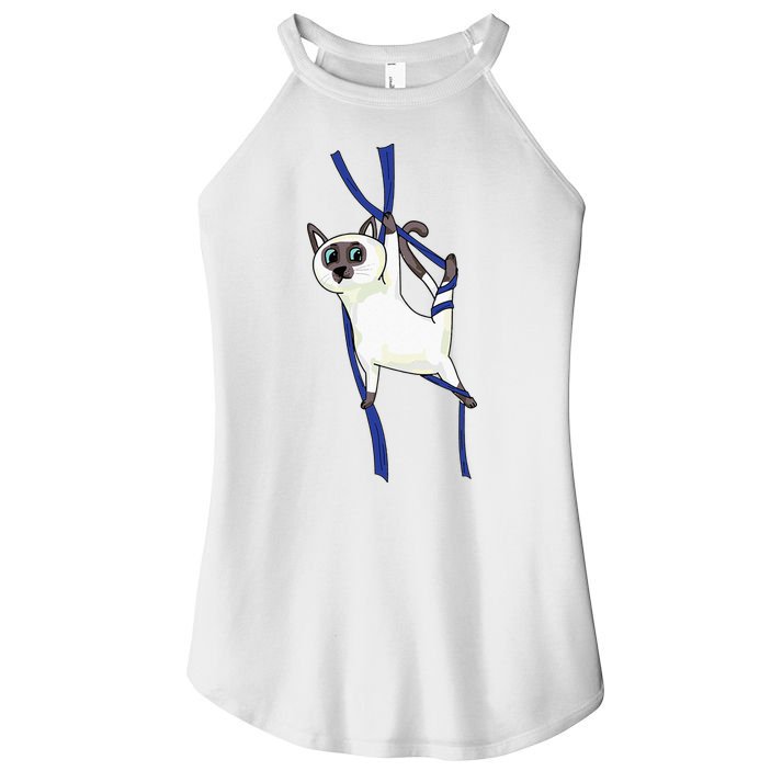 Aerial Silks Dancer Aerialist Air Yoga Acrobatics Cat Funny Women's Perfect Tri Rocker Tank