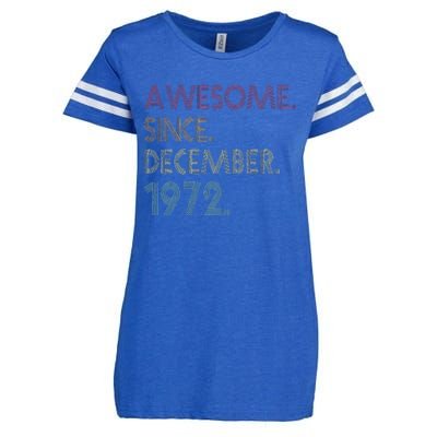 Awesome Since December 1972 50th Birthday Gift 50 Years Old Enza Ladies Jersey Football T-Shirt