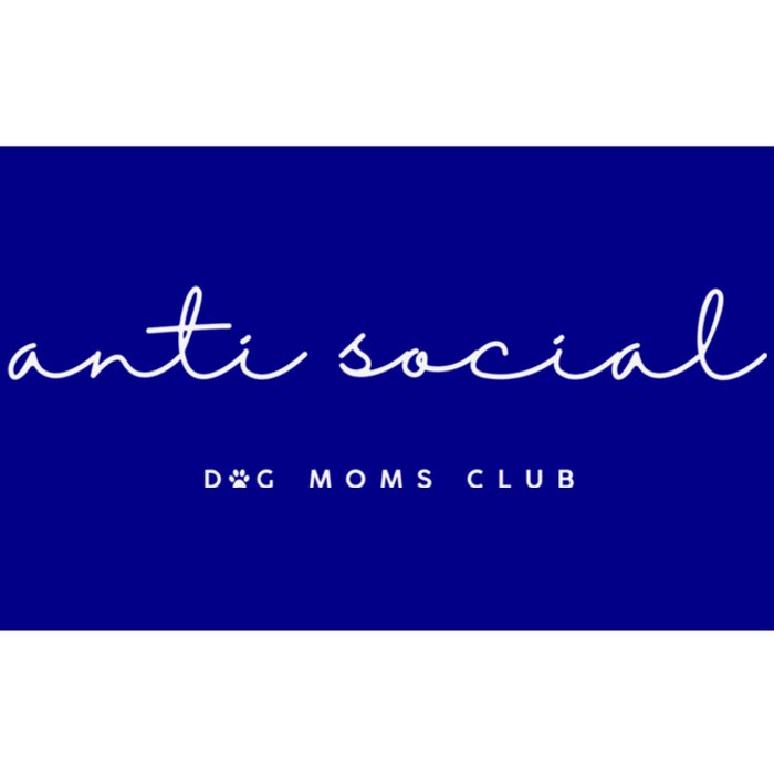 Anti Social Dog Moms Club Funny Minimalist Funny Gift Bumper Sticker