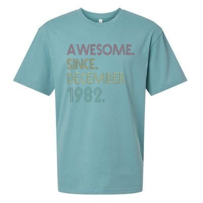 Awesome Since December 1982 40th Birthday Gift 40 Years Old Sueded Cloud Jersey T-Shirt