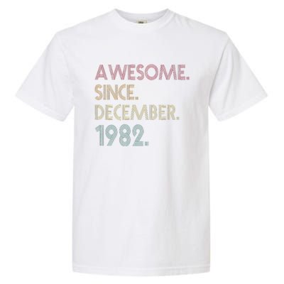 Awesome Since December 1982 40th Birthday Gift 40 Years Old Garment-Dyed Heavyweight T-Shirt