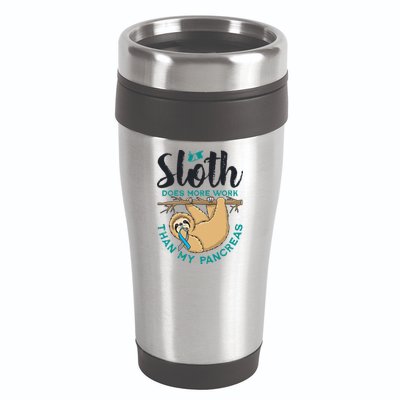 A Sloth Does More Work Than My Pancreas Type One Diabetes 16oz Travel Tumbler