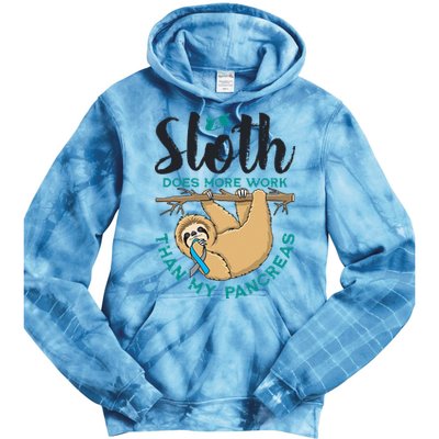A Sloth Does More Work Than My Pancreas Type One Diabetes Tie Dye Hoodie