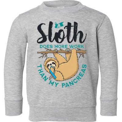 A Sloth Does More Work Than My Pancreas Type One Diabetes Toddler Sweatshirt