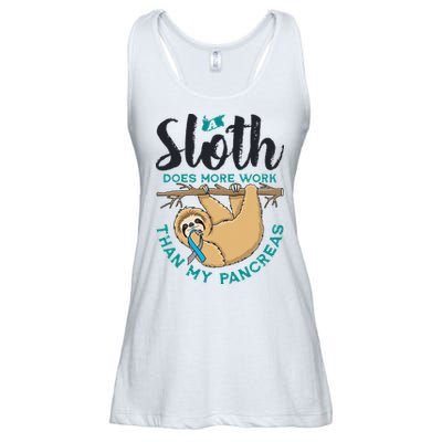 A Sloth Does More Work Than My Pancreas Type One Diabetes Ladies Essential Flowy Tank