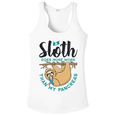 A Sloth Does More Work Than My Pancreas Type One Diabetes Ladies PosiCharge Competitor Racerback Tank