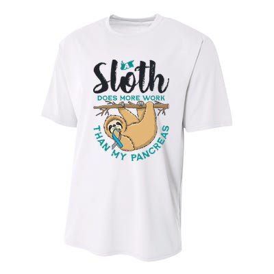 A Sloth Does More Work Than My Pancreas Type One Diabetes Youth Performance Sprint T-Shirt