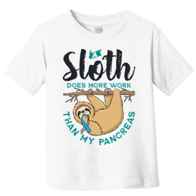 A Sloth Does More Work Than My Pancreas Type One Diabetes Toddler T-Shirt
