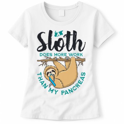 A Sloth Does More Work Than My Pancreas Type One Diabetes Womens T-Shirt