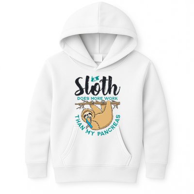 A Sloth Does More Work Than My Pancreas Type One Diabetes Kids Hoodie