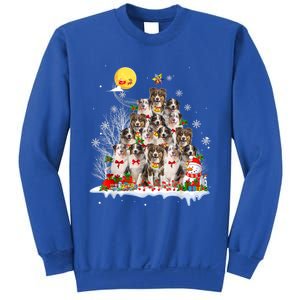 Australian Shepherd Dog Lover Matching Santa Christmas Tree Cute Gift Sweatshirt