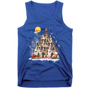 Australian Shepherd Dog Lover Matching Santa Christmas Tree Cute Gift Tank Top