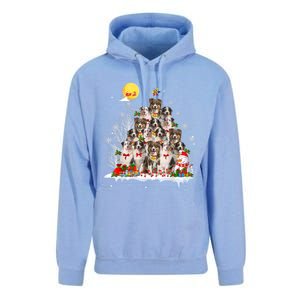 Australian Shepherd Dog Lover Matching Santa Christmas Tree Cute Gift Unisex Surf Hoodie